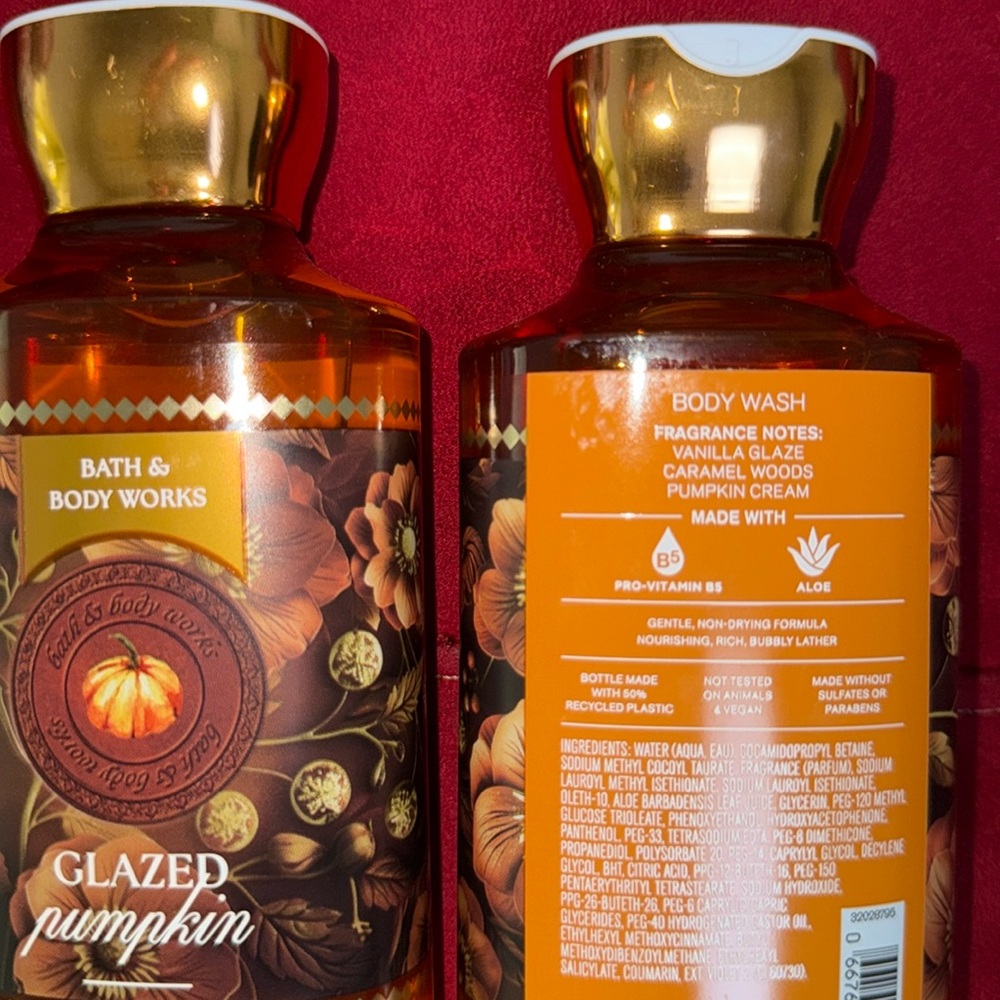 BBW 2pc Glazed Pumpkin Body Wash - Picture 2 of 2